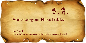Vesztergom Nikoletta névjegykártya